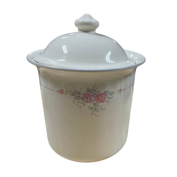 Pfaltzgraff Trousseau Large Canister Discontinued 1988-1996 Defect With Lid GUC - Picture 1 of 7